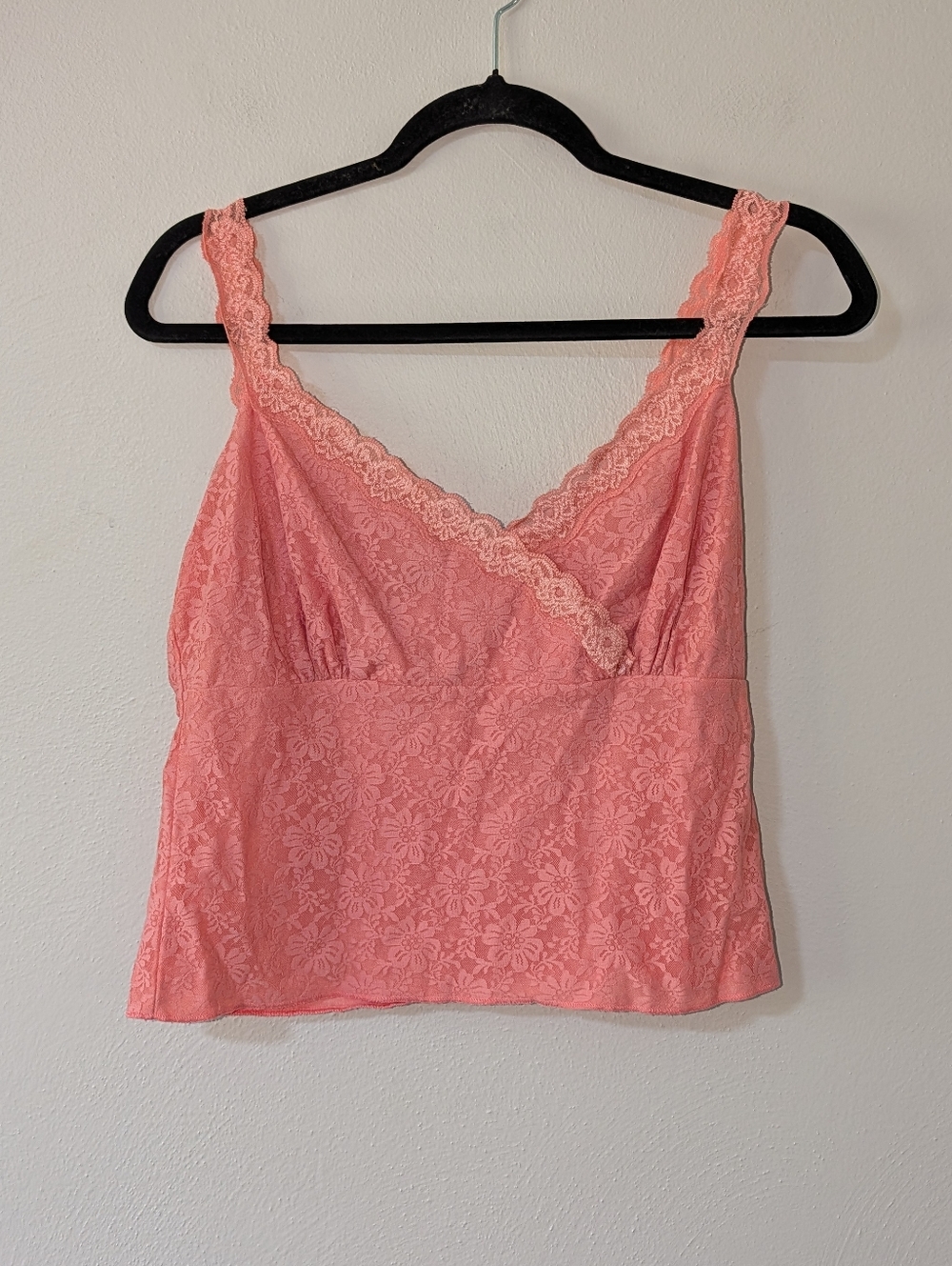 S New York City Design Co Y2K Pink Lace Cami Tank Top